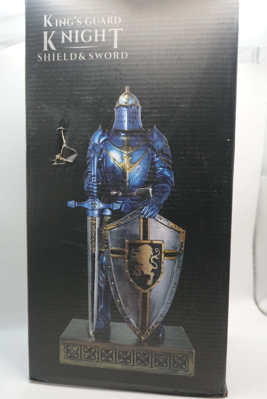King's Guard Knight Shield & Sword Decorative Statue